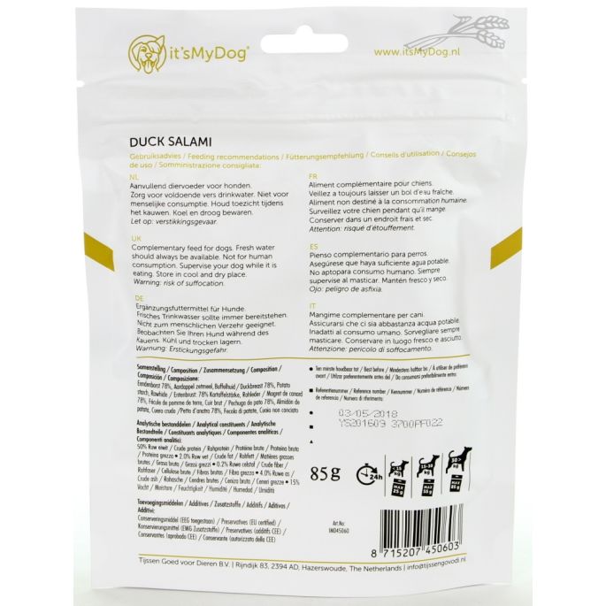 it's My Dog Duck Salami - 85 gram